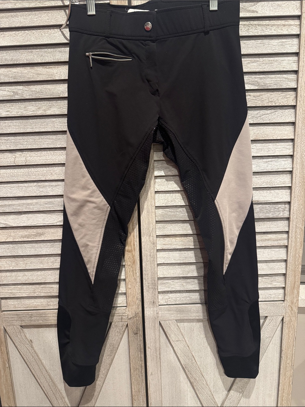 Riding sport Black and Light Gray/tanPerformance Riding Pants size 28
